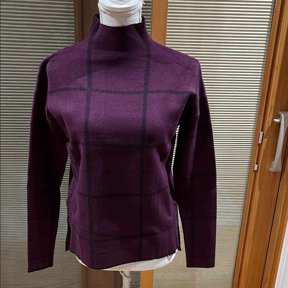 Max Studio purple mock turtleneck sweater - size XS